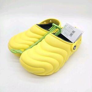 Crocs (Womens 8 Mens 6) Classic Lined Overpuff Clogs Sandals Cyber‎ Yellow Shoes
